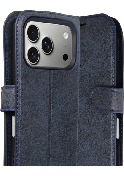 Apple iPhone 17 Pro Max Trend S Plus Kapaklı Kılıf - Lacivert modelleri