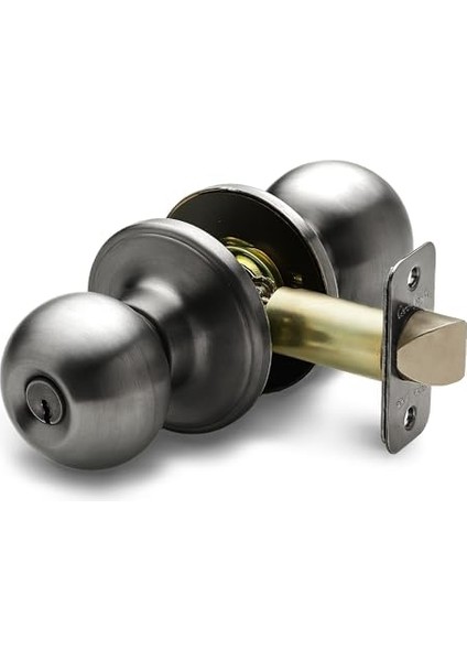 BK2040AN Top Kapı Tokmağı, Anahtarlı Giriş Fonksiyonu, 1 Paket, Antik Nikel