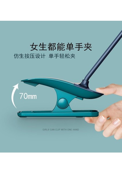 Masa Üstü Lamba Kıskaçlı Özel Tasarım Koni Kablolu Gece Masa Lambası Dokunmatik 3 Farklı LED Işıklı Kitap Okuma Işığı YS580 Beyaz Renk (Beyaz)