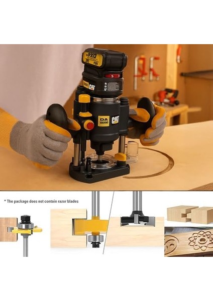 DX82B.3 18VOLT Şarjlı Kömürsüz 6mm Devir Ayarlı Profesyonel Avuç Içi El Frezesi Formika Tıraşlama (Akü Dahil Değildir)