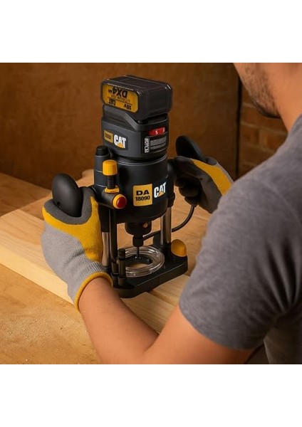 DX82B.3 18VOLT Şarjlı Kömürsüz 6mm Devir Ayarlı Profesyonel Avuç Içi El Frezesi Formika Tıraşlama (Akü Dahil Değildir) fiyatları