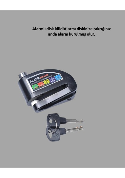 Suya Dayanıklı 110DB Alarmlı Çelik Disk Kilidi - ME001W-51LCN1 fırsatları