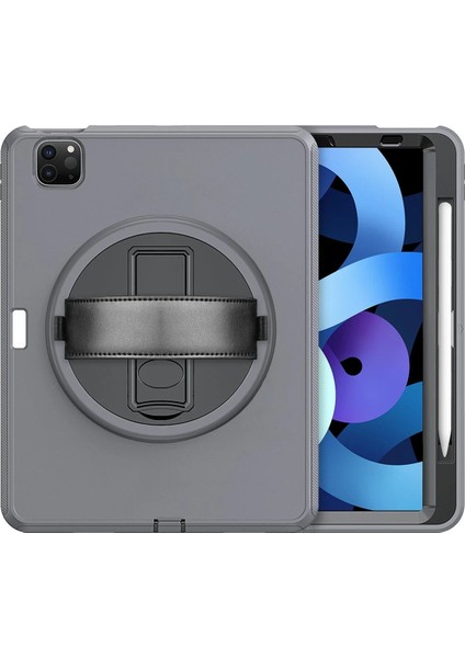 iPad Pro 11 (2018) Kılıf Hand Strap Tablet Kılıfı - GRI-(5796) - ME001W-51HF41 modelleri