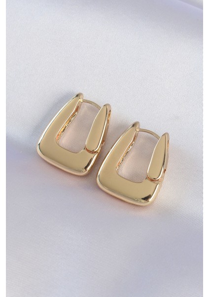 Pirinç Gold Renk Kalın Küpe - TJ-BKP8978