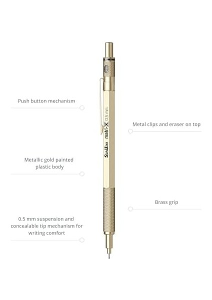 Matri-X Versatil 0.5 mm Metalik Altın Şeffaf Amb. modelleri
