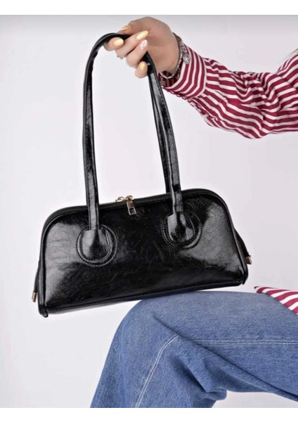 uzun saplı kadın omuz ve el çantası baget yeşil ve siyah fiyatları