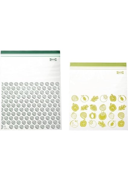 Plastik Torba Istad, 30 Adet Paket, Şunlardan Oluşur: 15 Torba 6 L (28,5 x 41 Cm) ve 15 Torba 4,5 L (27 x 34 Cm), Tekrar Kullanılabilir, Çünkü Tekrar Kapatılabilir