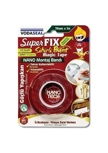 Sihirli Bant, Şeffaf, 19 mm x 1 M modelleri