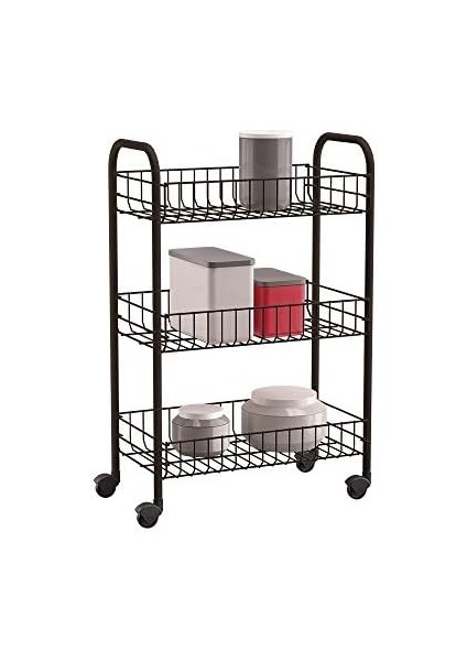 Sıena Black - Çok Amaçlı Taşıma Arabası. Tekerlekleri Mevcuttur. Siyah Renk. 63X41X23 Cm, 3 Sepet fiyatları