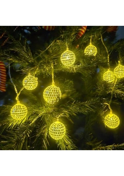 Yılbaşı LED Işık Disko Topu Günışığı 2m 10 Ampul modelleri