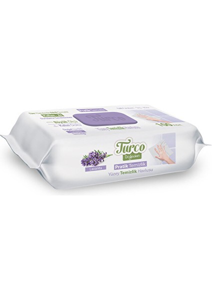 Doğadan Yüzey Temizlik Havlusu Lavanta 100'LÜ (3 Adet)