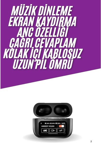 2025 Model Bluetooth Kulaklık Dokunmatik Ekran Yüksek Ses Kalitesi - ME001W-51W1J7