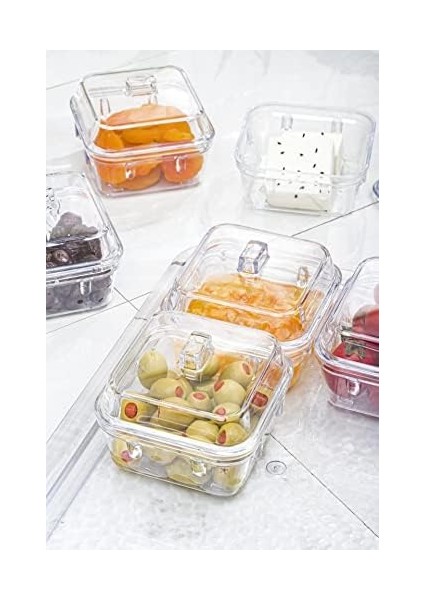 Ews Akrilik Şeffaf 6’lı Kapaklı Kahvaltılık Kahvaltı Seti & Saklama Kabı (Cam DEĞILDIR)-1825 modelleri