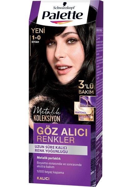 Pnc Palette Saç Boyası Göz Alıcı Renkler 1-0 Black (4 Adet) fiyatları