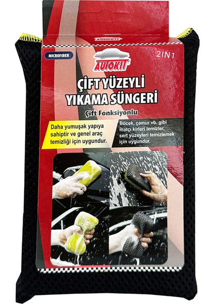 Çift Taraflı Mikrofiber Oto Yıkama Süngeri (4 Adet) fiyatları