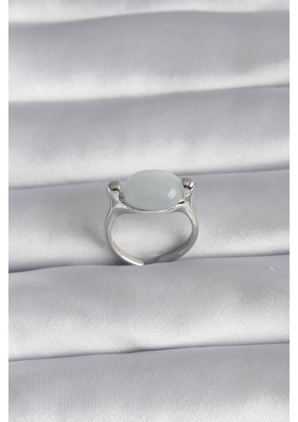 Pirinç Gümüş Renk Sedefli Kadın Yüzük - TJ-BYK3012