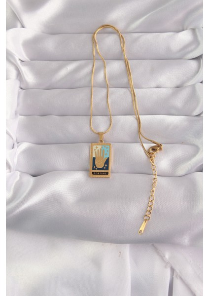 316L Çelik Gold Renk Karışık Mineli El Figür Tarot Kolye - TJ-BKO9035 fiyatları