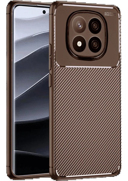 Xiaomi Redmi Note 14 Pro Plus Kılıf Auto Focus Karbon Kapak - KAHVERENGI-(5796) - BI001V-4YH3T8