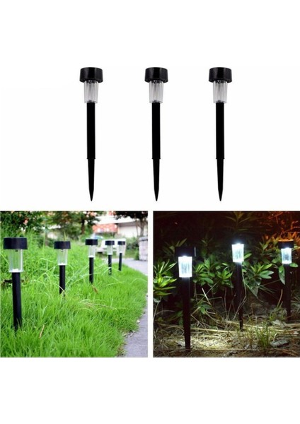 Güneş Enerjili Bahçe Lambası Plastik Saplama 10LU Set
