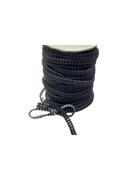 Dikilebilir Sıralı Inci En 1 cm Siyah 5 Metre