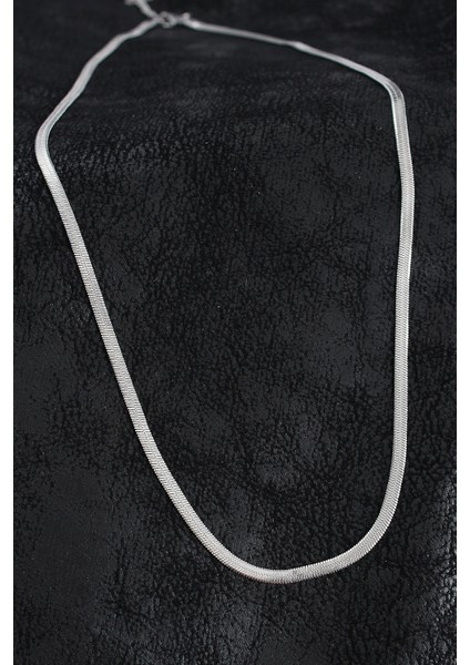 316L Çelik Klasik Italyan Zincir Model Gümüş Renk Erkek Kolye - TJ-ERK1392