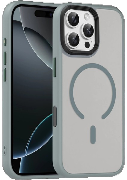Apple iPhone 16 Pro Max Megane Magsafe Kapak - Titan Gri