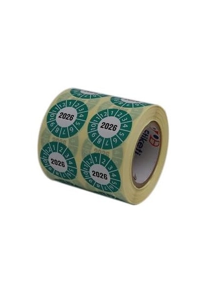 Hazır Al Hızlı Al Tarih Seçme Etiketi 30MM x 30MM Ruloda 1000 Adet (Yeşil, 2026) fiyatları