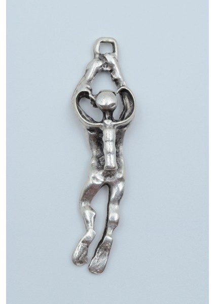 Dalgıç Gümüş Kaplama Kolye Ucu