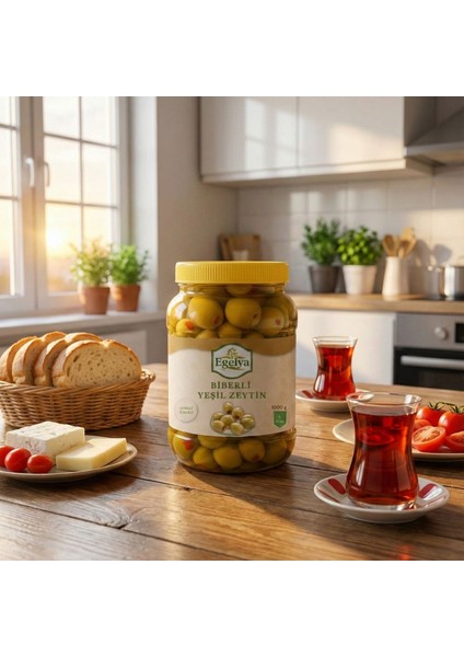 Biberli Yeşil Zeytin 1 kg – Doğal Fermente, Katkısız, Ege Lezzeti fiyatları