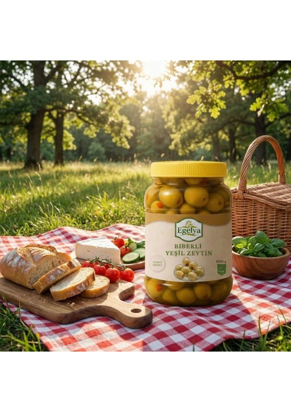 Biberli Yeşil Zeytin 1 kg – Doğal Fermente, Katkısız, Ege Lezzeti fırsatları