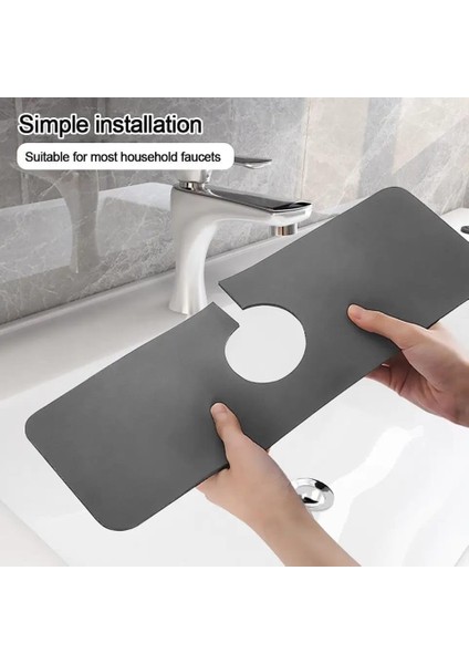 Su Emici Lavabo Kenar Matı – Kaymaz Mutfak Tezgah Matı, Musluk Damlama Tutucu, Lavabo Sıçrama Koruyucu, Banyo ve Sünger Tutucu Mat, Su Geçirmez ve Dayanıklı Banyo Matı, Kaymaz Tezgah Mat modelleri