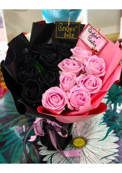 Senden Önce Senden Sonra Gül Buketi A Kalite Kadife Gül Sevgiliye Eşe Doğum Günü Yıl Dönümü Hediyesi modelleri