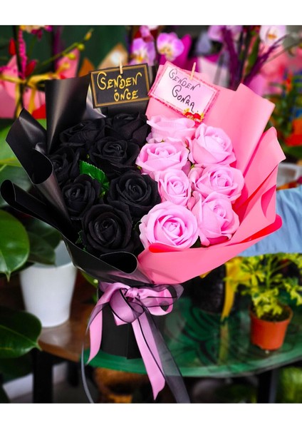 Senden Önce Senden Sonra Gül Buketi A Kalite Kadife Gül Sevgiliye Eşe Doğum Günü Yıl Dönümü Hediyesi fırsatları