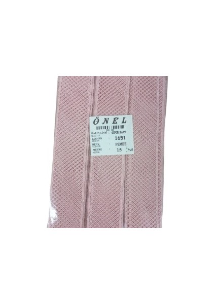 Dantel Polyester Güpür Bant Pembe 15 Metre En 3 cm ON-1651-P