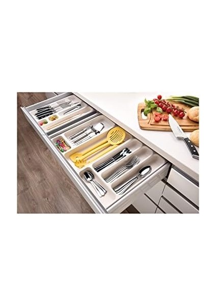 Flexispace 899432 Çekmece Düzenleyici, Plastik, Beyaz, 37 x 15 x 4,5 cm modelleri