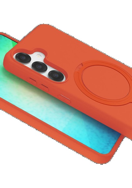 Samsung Galaxy S25 Regal Magsafe Standlı Kapak - TURUNCU-(5796) - ME001W-51F3D6 fırsatları