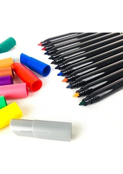 Intensity Keçeli Boyama Kalemi 12 Renk, Su Bazlı Mürekkep, 0.9mm Keçeli Kalem Ucu, Yetişkin Boyama Için Ideal