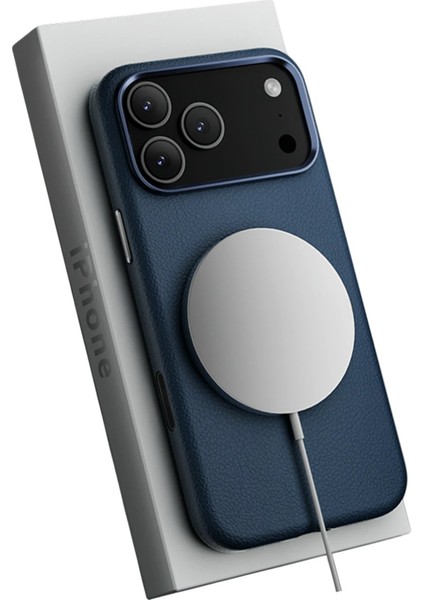iPhone 17 Pro Wonder Deri Magsafe Kapak - LACIVERT-(5796) - ME001W-51PZ83 modelleri