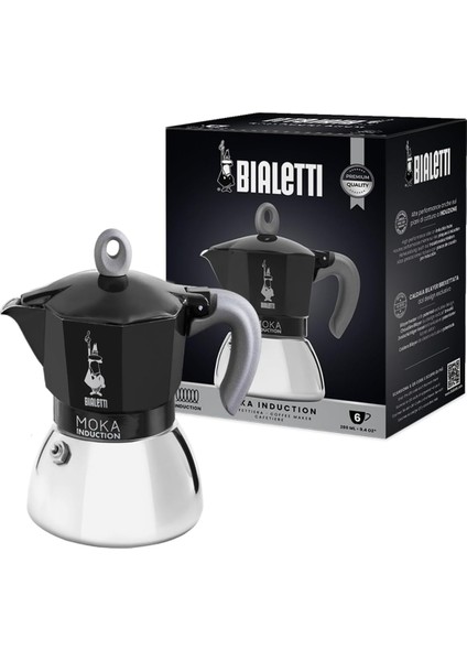- Indüksiyon Siyah: 6 Cups Ocak Üstü Espresso Pişirici - 280ML - Alt Hazne: Dış Paslanmaz Çelik Iç Alüminyum - Patentli Güvenlik Valfi - Indüksiyon Ocak Türleri Için Uygundur modelleri