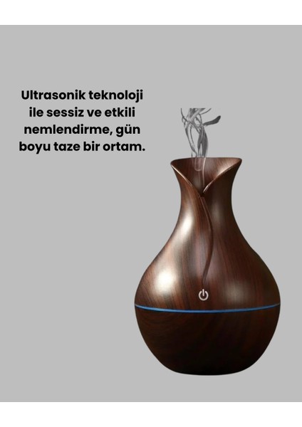 Ultrasonik Ahşap Desenli 130ML Aromaterapi Difüzör ve Hava Nemlendirici - BI001V-4YZD85 fiyatları
