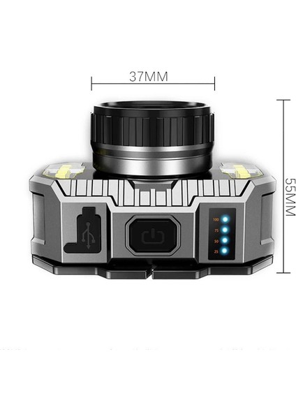 Peakstar PS-010 800 Lümen Zoomlu Şarj Göstergeli Cob LED Usb'li Şarjlı Kafa Lambası fiyatları