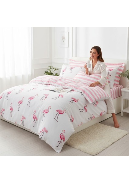 Maylin Pudra Çift Kişilik Kolay Ütülenir Nevresim Takımı