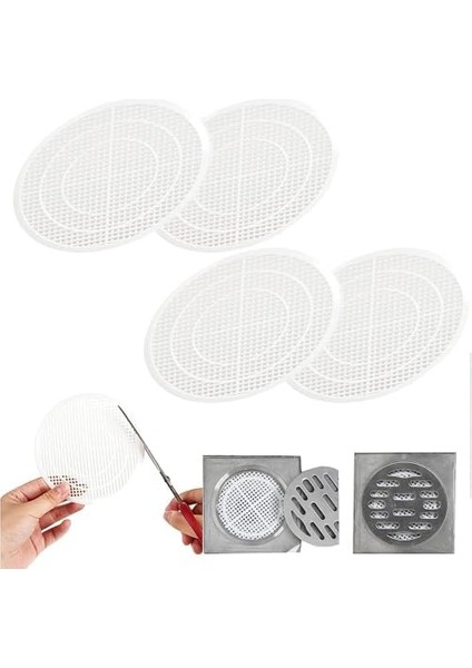 Zemin Tahliye Kapağı, 4&apos;lü Paket Küvet Tıkacı Zemin Matı, Kesilebilir, Kolay Kurulum ve Temizlik, Duş Tahliye Filtresi, Mutfak, Çamaşır ve Tuvalet Için Duş Tahliye Tıkacı fiyatları