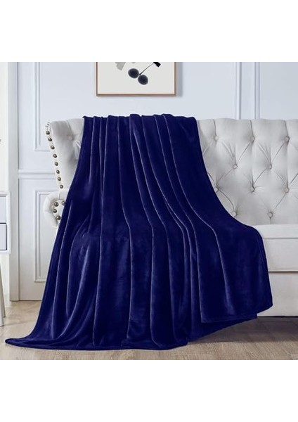 Battaniye, 280GSM Süper Yumuşak Yatak Battaniyesi, Peluş Rahat Hafif Flanel Battaniye, Yatak, Koltuk, Seyahat ve Kamp Için (Koyu Mavi, 200X230CM) modelleri