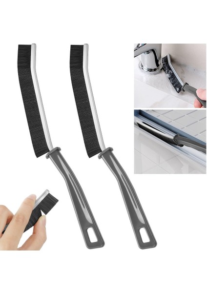 Çatlak Temizleme Fırçası, 2 Adet Boşluk Temizleme Fırçası, Banyo Temizleme Fırçası, Pencere Oluk Temizleme Fırçası, Çatlak Temizleme Araçları, Ölü Köşeler Ev Mutfak Için Çok Fonksiyonlu