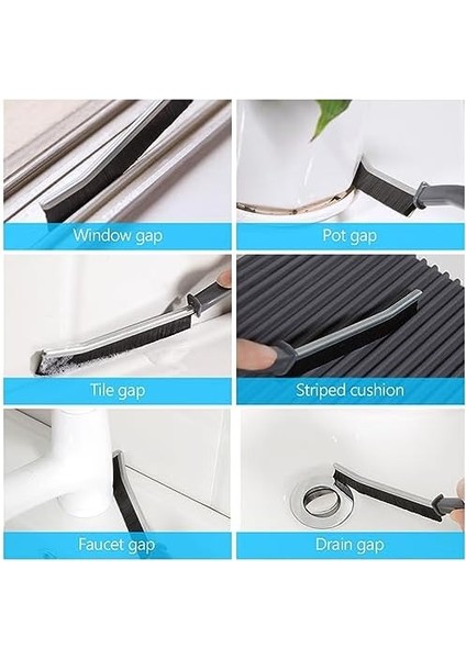 Çatlak Temizleme Fırçası, 2 Adet Boşluk Temizleme Fırçası, Banyo Temizleme Fırçası, Pencere Oluk Temizleme Fırçası, Çatlak Temizleme Araçları, Ölü Köşeler Ev Mutfak Için Çok Fonksiyonlu modelleri