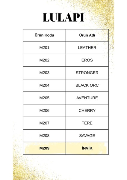 M209 Invik Erkek Parfüm 50 ml | Gücün ve Tazeliğin Kokusu fiyatları