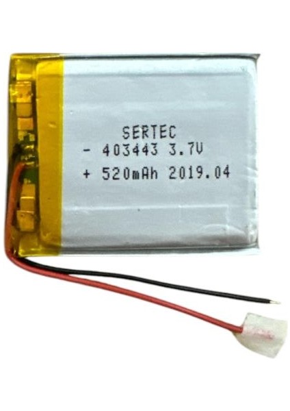 403443 3.7V 520 Mah Li-Polymer Pil DEVRELI/1.5A