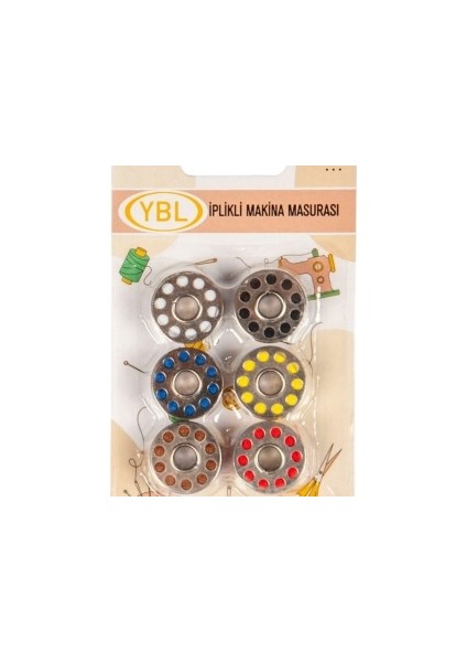 Makine Masurası Iplikli Renkli 6'lı