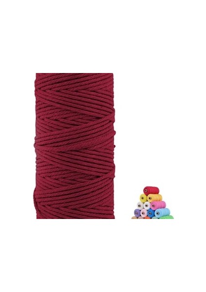 Pamuk Makrome 2 mm Bordo
